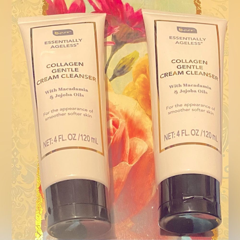 🛍️B-pure Essentially Ageless Collagen Cream Cleanser set of 2 4 FL.OZ/120mL💥
